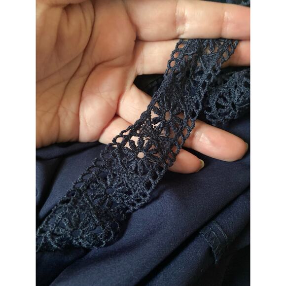 Shein Curve Women's Dress Size 4XL Dark Navy Blue Crochet Straps Sleeveless NWOT - Picture 7 of 8